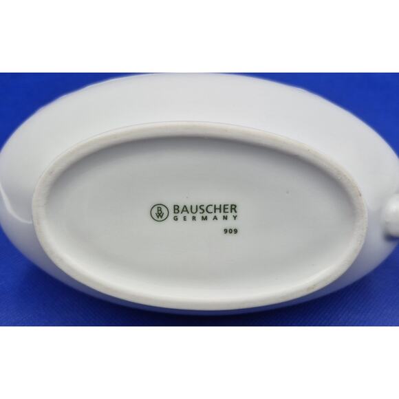 Elegant Vintage Bauscher Germany White Porcelain Gravy Sauce Boat 8.5" - Picture 9 of 11